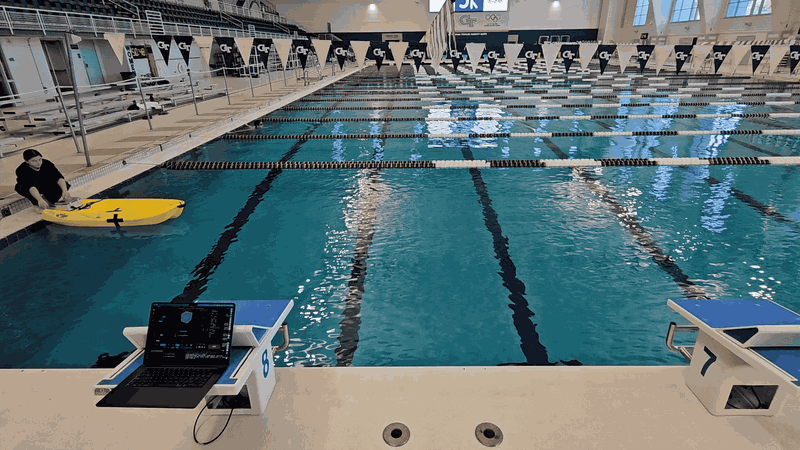 Open-water kayak test run